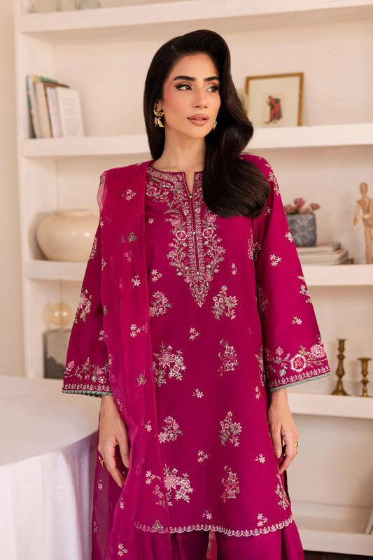 RUA 3Pc - Embroidered Solid Dress