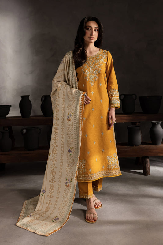 Golden Elegance with Intricate Embroidery shangrilla