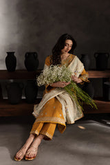 Golden Elegance with Intricate Embroidery shangrilla