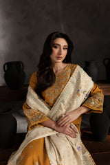 Golden Elegance with Intricate Embroidery shangrilla