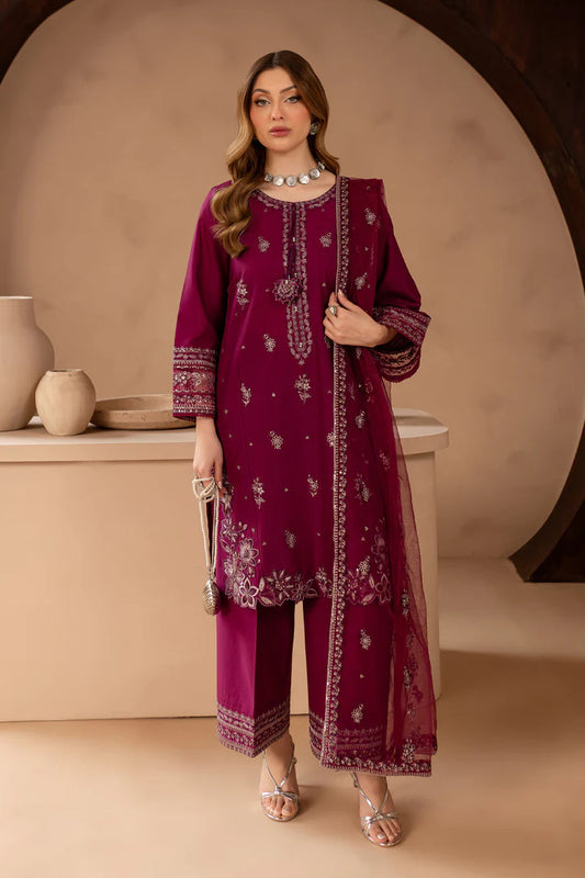 Wester 3Pc - Embroidered Lawn Suit