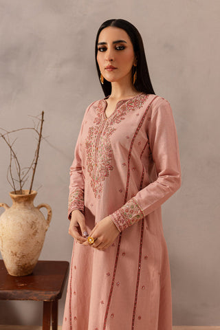 Flamingo 2Pc - Embroidered Khaddar Dress