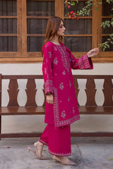 JAHAN Ara  Embroidery in Bold Pink