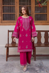 JAHAN Ara  Embroidery in Bold Pink