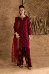 Red Monaco 3Pc - Festive dhanak  Pret