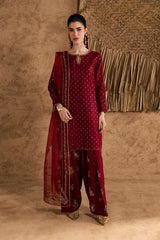 Red Monaco 3Pc - Festive dhanak  Pret