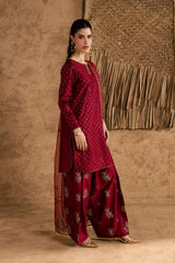 Red Monaco 3Pc - Festive dhanak  Pret