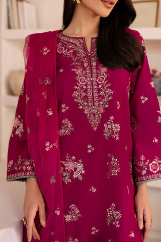 RUA 3Pc - Embroidered Solid Dress