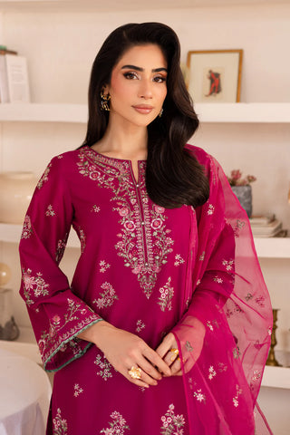 RUA 3Pc - Embroidered Solid Dress