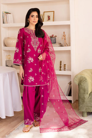 RUA 3Pc - Embroidered Solid Dress