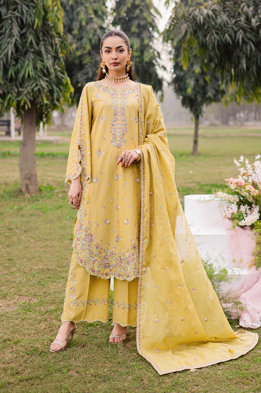Salwah 3Pc - Festive Embroidered premium Lawn