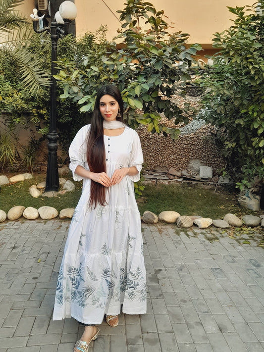 winter cotton  printed maxi