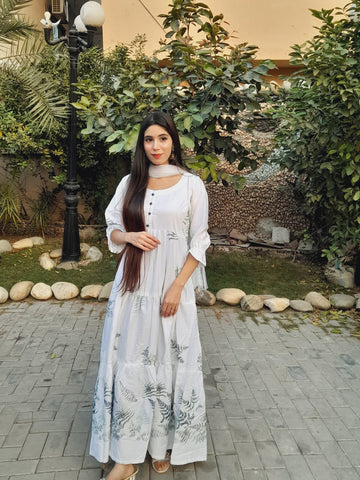 winter cotton  printed maxi