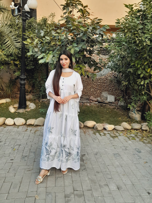 winter cotton  printed maxi