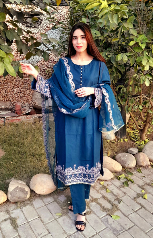 Sequence khaddar Embroided Shirt