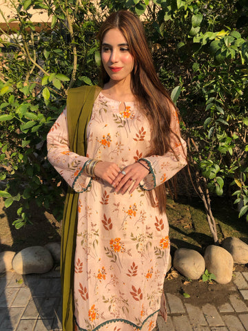 Printed Pure Lawn 3pcs Suit