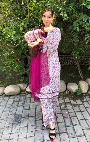 Printed Pure Lawn 3pcs Suit