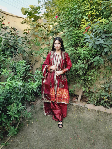 Pure Organza Gown Multi Embroidery