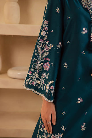 Amaan 3Pc - Embroidered Lawn Solid Dress