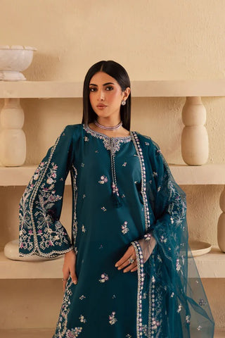 Amaan 3Pc - Embroidered Lawn Solid Dress