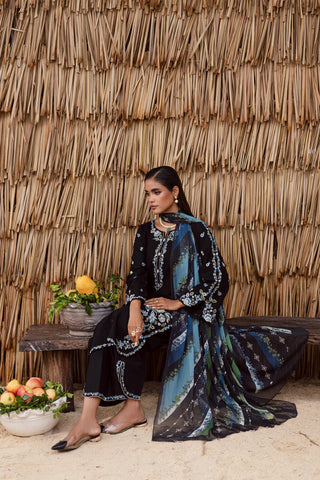 Crimora 3Pc - Embroidered Lawn Dress