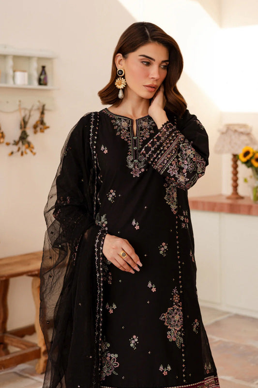 Elmira 3Pc - Embroidered Lawn Dress