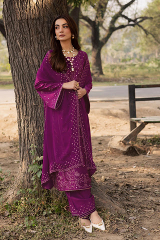 Berlin 3Pc - Embroidered Lawn Dress