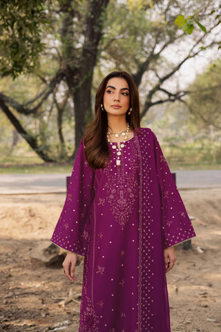 Berlin 3Pc - Embroidered Lawn Dress