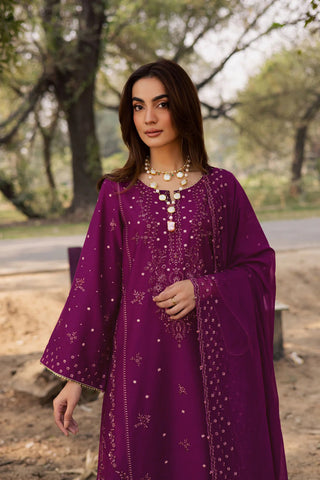 Berlin 3Pc - Embroidered Lawn Dress