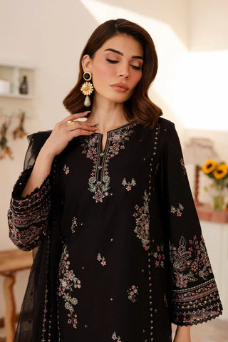 Elmira 3Pc - Embroidered  Pure Khaddar Dress