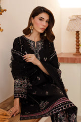 Elmira 3Pc - Embroidered  Pure Khaddar Dress