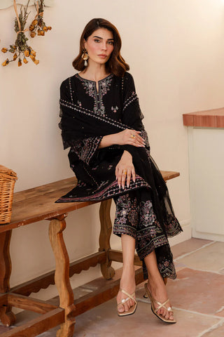 Elmira 3Pc - Embroidered  Pure Khaddar Dress
