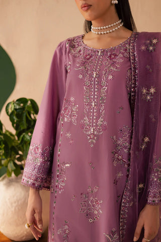 Lilac Glam 3Pc - Embroidered Premium lawn Dress