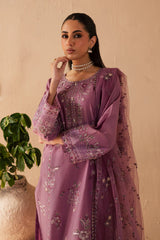 Lilac Glam 3Pc - Embroidered Premium lawn Dress