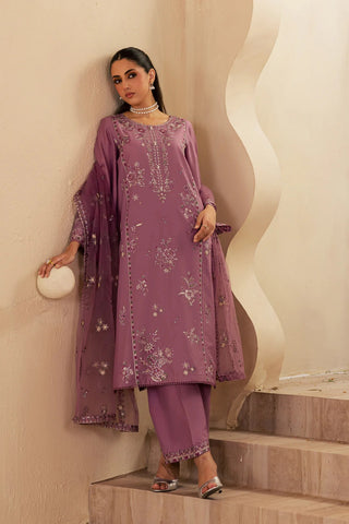 Lilac Glam 3Pc - Embroidered Premium lawn Dress