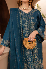 Mehra 3Pc - Embroidered premium lawn  Dress