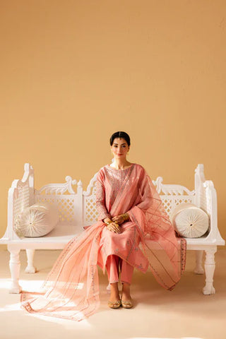 Pink Glam 3pc - Embroidered pure Khaddar Pret