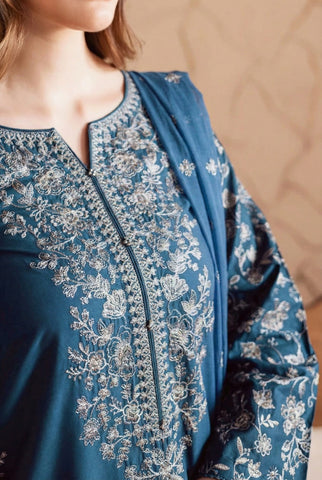 Mai tai 3Pc - Embroidered Khaddar Dress